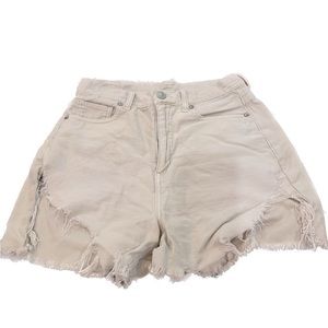 American Eagle Khaki Ripped Shorts 4‎